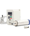 Air Cooled Spindle Motor 1.5KW ER11 With 1.5KW Inverter, 65mm Bracket, and durable housing, for CNC and metal engraving, side view