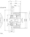 CS-14 Φ73mm Harmonic Drive Gear Ratio 30:1 - Strain Wave Gear Reducer technical drawing with dimensions.