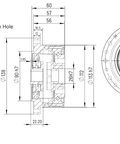 CS-32 Φ138mm Harmonic Drive Gear Ratio 50:1 - Strain Wave Gear Reducer technical drawing with dimensions.
