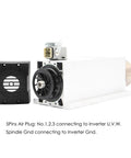 3.5KW ER25 Air Cooled Spindle Motor With Ceramic Bearings Square Type Flange Optional for Milling Machines in white and black