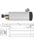 Side view of 3.5KW ER25 Air Cooled Spindle Motor With Ceramic Bearings Square Type Flange Optional for CNC Router