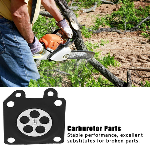 Carburetor Diaphragm Kit For Chainsaw Replacement, 30 Pieces Metering Diaphragm Spacer Set with chainsaw in use