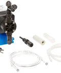 Diaphragm Metering Pump With ABS Body And PVDF Head And Fittings Adjustable Single Head 12 GPD Flow 125 Max Strokes Per Minute 150 Psi Max