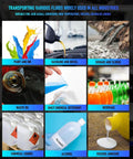 Chart showing various fluids like paint, gasoline, sewage, and chemicals suitable for Pneumatic Double Diaphragm Pump With One And One Half Inch Inlet And Outlet DN40 Polypropylene Body 35 GPM Flow Up To 120 PSI The Workhorse For Chemical Transfer Of Bleaching Oil And Other Viscous Fluids