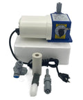 Chem Flow Diaphragm Pump For Chemical Dosing And Water Conditioning, Delivers Up To 15 GPD At 100 PSI, 115 Volt Metering Pump with tubing