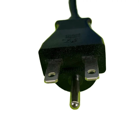 Close-up of a power plug for Chem Flow Diaphragm Metering Pump, 230 Volt, for chlorine and water conditioning applications.