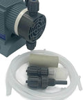 Front view of Diaphragm Metering Chlorine Water Pump For Chemical Dosing, 31.6 GPD At 150 PSI, PF30-P2-000 PF Series with accessories