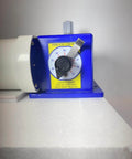 Front view of Chem Flow Diaphragm Metering Pump For Chemical Dosing, 7 GPD Max, 100 PSI, 115 Volt, 3/8 Inch Tubing Connections