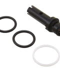 Close-up of Diverter Assembly With O Rings And Slip Ring Chrome DIY Friendly Plumbing Repair Part For Valve Systems.