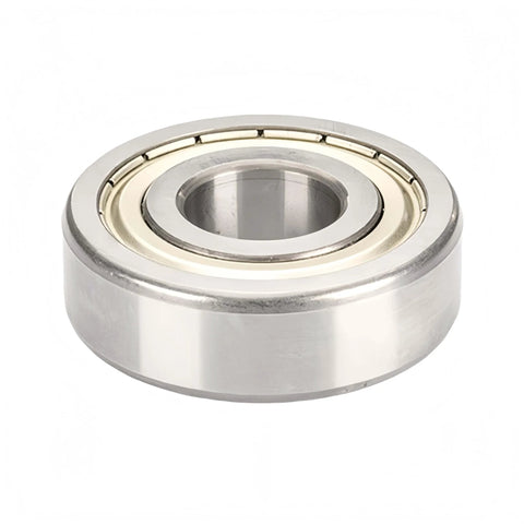 Side view of Ten Pack 6201 1/2 ZZ ball bearing sealed chrome steel pre lubricated 12.7 by 32 by 10 mm for Coleman RV air conditioner fan motors.