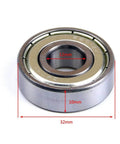 Close-up of Ten Pack 6201 1/2 ZZ Ball Bearings Sealed Chrome Steel Pre Lubricated 12.7 By 32 By 10 Mm Replacement For Coleman RV