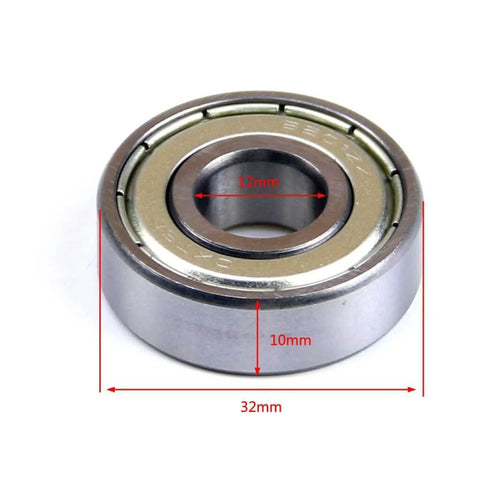 Close-up of Ten Pack 6201 1/2 ZZ Ball Bearings Sealed Chrome Steel Pre Lubricated 12.7 By 32 By 10 Mm Replacement For Coleman RV