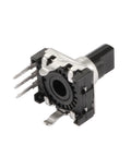 360 Degree Rotary Encoder Code Switch Digital Potentiometer With Five Pins Three Signal And Two Mounting Pins, 6mm D Type Shaft, 24 Pulses, 5V, Compact 14.5mm By 12.7mm By 21mm, Ten Pack