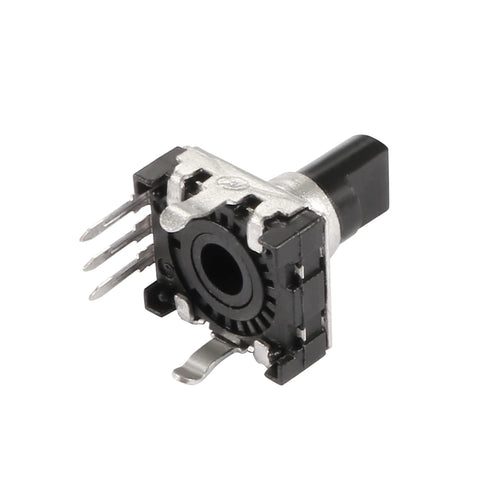 360 Degree Rotary Encoder Code Switch Digital Potentiometer With Five Pins Three Signal And Two Mounting Pins, 6mm D Type Shaft, 24 Pulses, 5V, Compact 14.5mm By 12.7mm By 21mm, Ten Pack