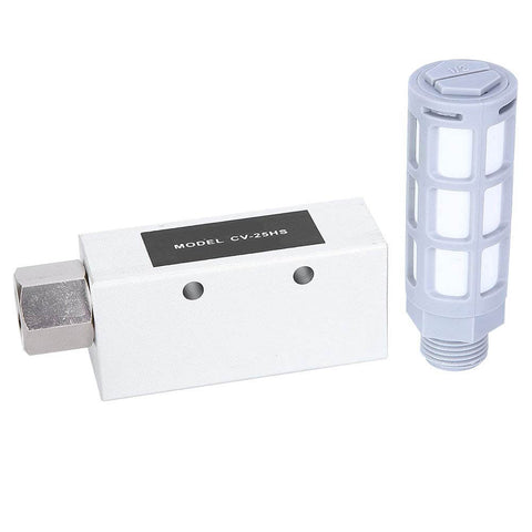 Vacuum Ejector 25HS Aluminum Alloy With Fast Connection and Large Air Ventilation, compact industrial design for quick setup.