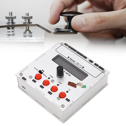 K3NG Keyer CW Morse Code Controller In Aluminum Alloy Enclosure with LCD and rotary encoder, USB keyboard compatible.