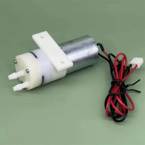 Tiny DC 6V To 12V Micro Water Pump Delivers 500mL Per Minute Diaphragm Self Priming Pump For DIY, side view with wires