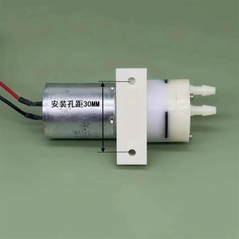 Side view of Tiny DC 6V To 12V Micro Water Pump Delivers 500mL Per Minute Diaphragm Self Priming Pump for DIY projects, 27mm head.
