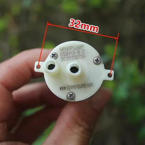 Compact DC 6V 9V 12V Micro 370 Motor Self Priming Diaphragm Water Pump front view with 32mm diameter