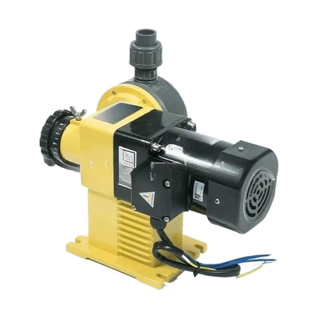 Side view of Small Diaphragm Metering Pump For Precise Liquid Dosing With Built To Last Rust Resistant Casing Easy Install And Quick Liquid Transfer JBB150 0.5 Flow Great For Lab And Industrial Use