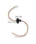 High Current Slip Ring Rotating Connector With 3 Wires 10A 22Mm Diameter for Test Equipment, compact design with dimensions shown
