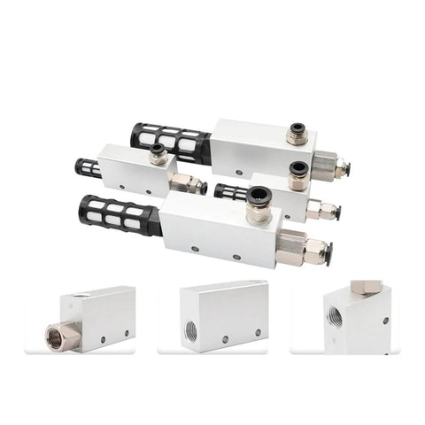 High Performance Vacuum Generator with Air Exhaust Ejector and Pneumatic Negative Control Valve, CV-15HS-12mm, for automation