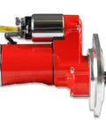 Side view of Dynaforce 5090 Starter Red Sbf with 3/4 inch depth ring gear, ball bearing supported armature and pinion gear.