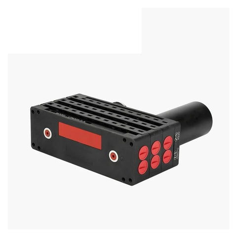 Multi Stage Pneumatic Vacuum Generator For Industrial Automation Compact Air Ejector With Noise Reduction And Vibration Free Operation Heavy Duty Beefed Up High Performance For Fast Production Lines VTM305 D N, black body with red accents
