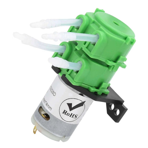 Compact 2x4mm Peristaltic Pump Head For Dosing And Water Circulation Of Viscous And Nonviscous Liquids DC12V Easy Clean