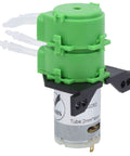 Compact 2x4mm Peristaltic Pump Head for dosing and water circulation of viscous and nonviscous liquids, DC12V, with silicone tubing