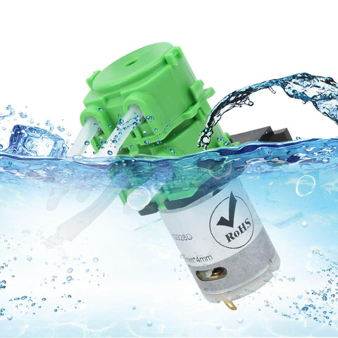 Submerged Compact 2x4mm Peristaltic Pump Head For Dosing And Water Circulation Of Viscous And Nonviscous Liquids DC12V with silicone tubing