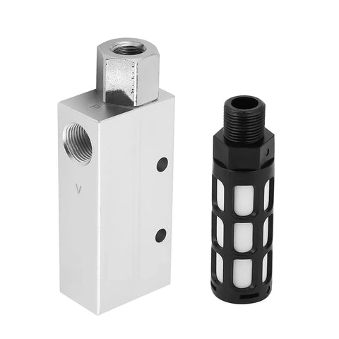 Pro Grade Compact Pneumatic Vacuum Ejector With Silencer For Exhaust Air Venturi Vacuum System Durable Aluminum Alloy Body Easy Setup