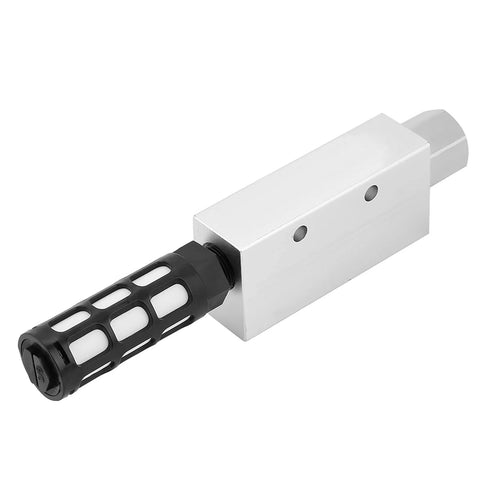 Pro Grade Compact Pneumatic Vacuum Ejector With Silencer For Exhaust Air Venturi Vacuum System Durable Aluminum Alloy Body side view