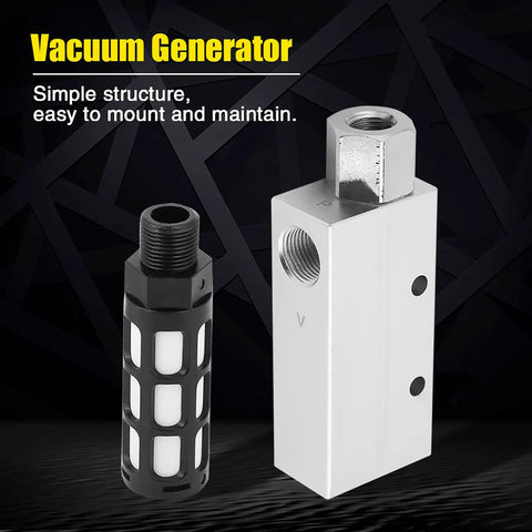 Compact Pneumatic Air Exhaust Vacuum Generator With Aluminum Alloy Ejector And Silencer Precision Threaded Connection For Vacuum Suction Cups The Go To For Pneumatic Grippers And Manipulators CV 20HS
