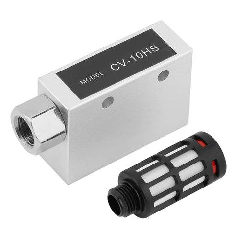 Compact Pneumatic Vacuum Generator CV 10HS, Venturi Ejector, Exhaust Silencer, Aluminum Alloy, High Suction, Corrosion Resistant