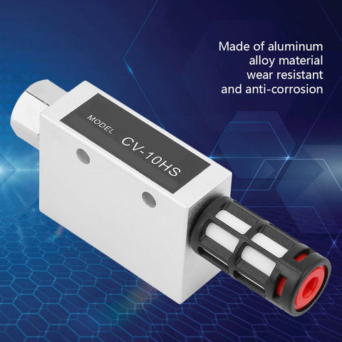 Compact Pneumatic Vacuum Generator CV 10HS in aluminum alloy, corrosion-resistant with Venturi ejector for industrial use.