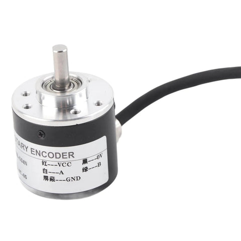 Compact 600 PR Incremental Rotary Encoder For Industrial Automation, Mini Size, 5V To 24V DC, AB Two Phase Output, front view