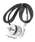 Compact 600 PR Incremental Rotary Encoder For Industrial Automation with 6mm shaft, AB two-phase output, 600 pulses per revolution.
