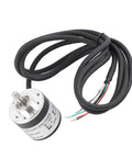 Compact 600 PR Incremental Rotary Encoder For Industrial Automation, mini size with 6mm shaft and connection wires visible