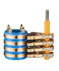 Four Way Collector Ring Assembly Slip Ring With Conductive Copper Carbon Brush Bracket And Return Copper Ring 20x60x66mm