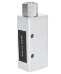 Compact Vacuum Generator For Pneumatic Systems CV 25HS Air Exhaust Ejector Venturi Vacuum Pump, aluminum body, front view.
