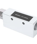 Compact Vacuum Generator For Pneumatic Systems CV 25HS, shown in a silver aluminum rectangular design with precision threads.