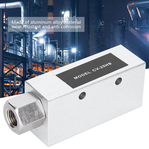 Compact Vacuum Generator For Pneumatic Systems CV 25HS Air Exhaust Ejector Venturi Vacuum Pump in aluminum, industrial background