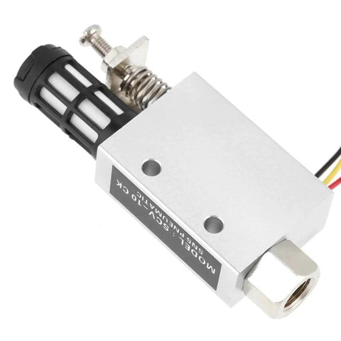 SCV-10CK Vacuum Generator, Negative Pressure Pneumatic Exhaust, Aluminum Air Ejector with Switch, Auto Shop Ready