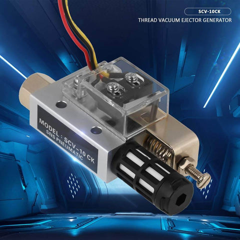 SCV-10CK Vacuum Generator Negative Pressure Generator Pneumatic Exhaust Compact Air Ejector Fitting with switch