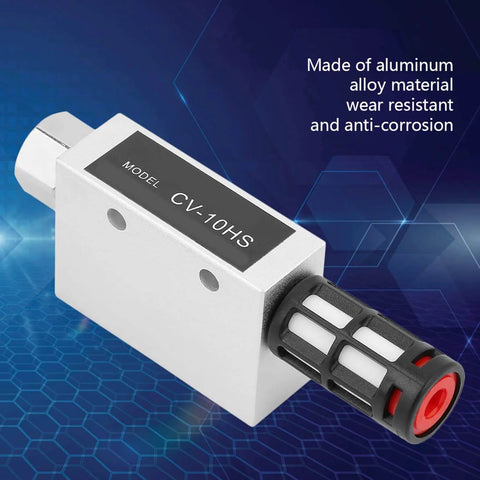 Space Saving Venturi Vacuum Generator For Pneumatic Systems, High Flow Vacuum Pump And Ejector For Air Exhaust, CV 10HS, Aluminum Alloy Body