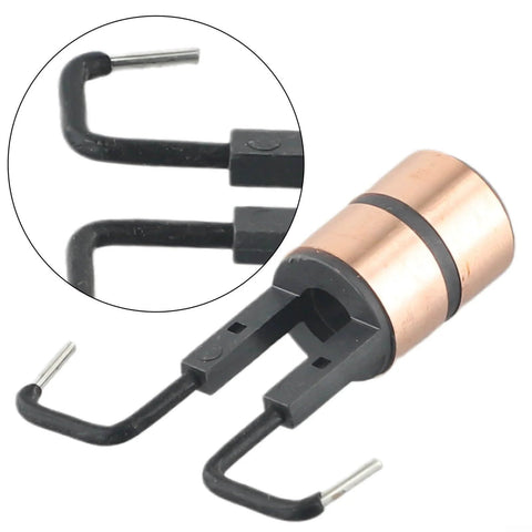 Slip Ring Assembly 14.8mm OD Copper Motor Collector Ring for DC Motor and Power Tools, 2 piece set, close-up view