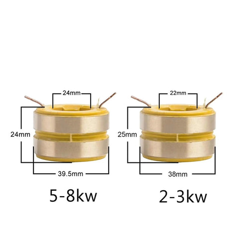 Slip Ring Copper Ring Kit For Generators Collector Ring And Carbon Brush Holder Assembly Essential Gear For 2KW 3KW 5KW And 8KW Power Generators Copper Ring Version For Rotating Electrical Contacts, size specifications for 2-3kW and 5-8kW applications.