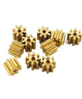 10 Pcs Copper Spur Gear Set With 8 Teeth Module 0.4M 4mm Diameter 3mm Thick Pinion Shaft Gear For Spindle