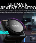 MasterHUB Encoder Dial With Crisp IPS Display for Creative Pros showing dial interface with widgets and creative setup